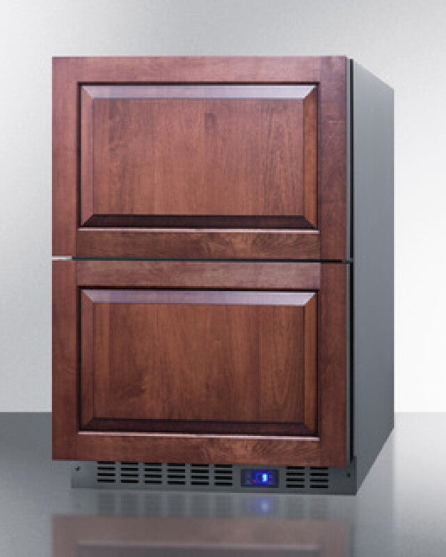 Summit 24" Wide Built-In 2-Drawer All-Freezer - Stainless Steel/Panel-Ready (CL2F249)