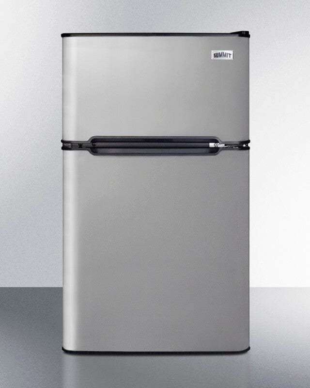 SUMMIT 19" Wide 2-Door Refrigerator-Freezer - Stainless Steel/Black (CP34BSS)