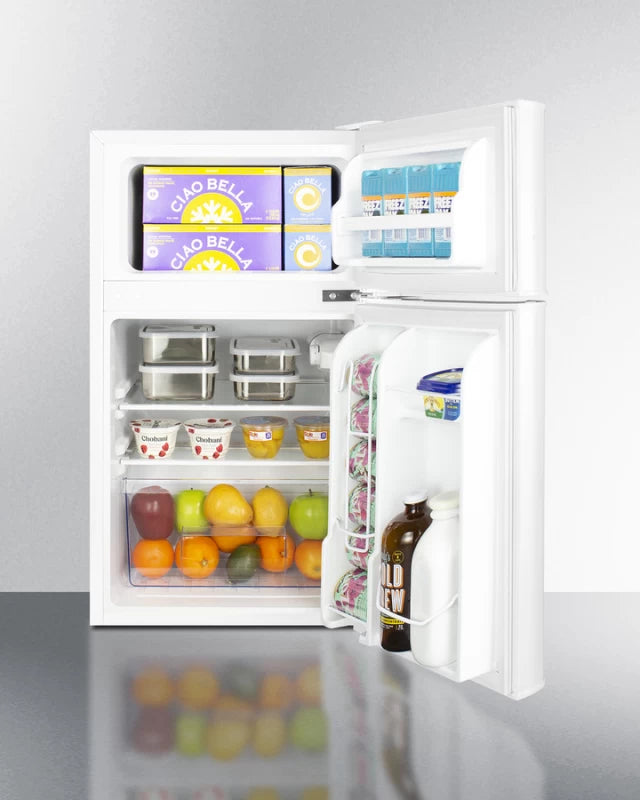 SUMMIT 19" Wide 2-Door Refrigerator-Freezer - White (CP34W)