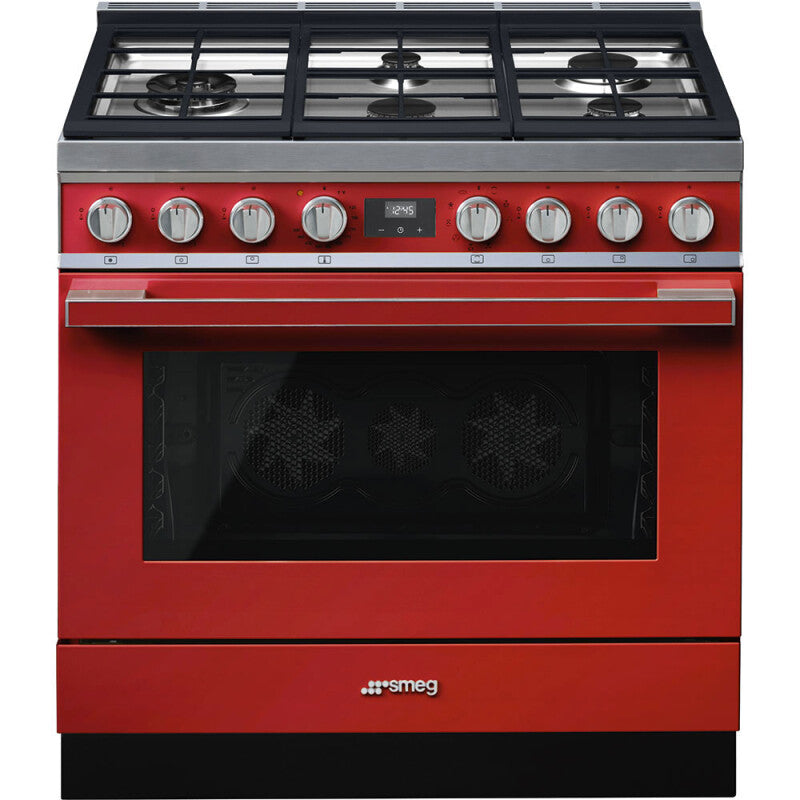 Smeg Range Portofino - Red (CPF36UGMR)