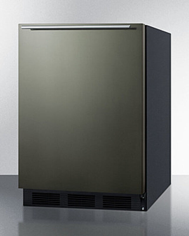 SUMMIT 24" Wide Built-In Refrigerator-Freezer, ADA Compliant - Black Stainless Steel (CT663BKBIKSHHADA)