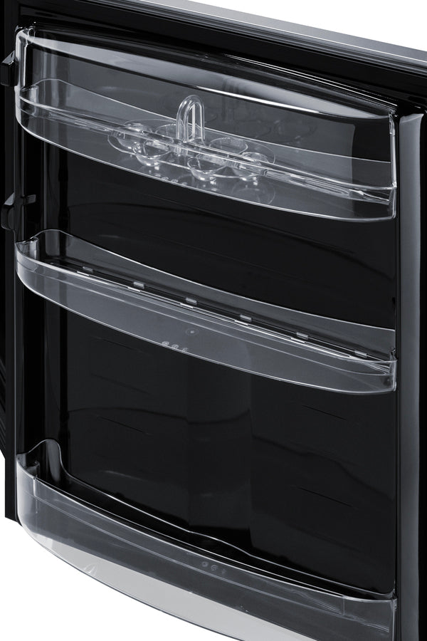 SUMMIT 24" Wide Refrigerator-Freezer, ADA Compliant (Panel Not Included) - Black (CT66BK2SSIFADA)