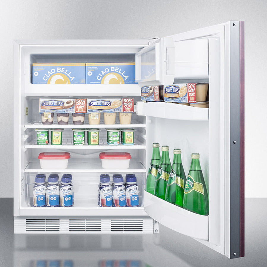 SUMMIT 24" Wide Built-In Refrigerator-Freezer, ADA Compliant (Panel Not Included) - Panel-Ready (CT66LWBIIFADA)