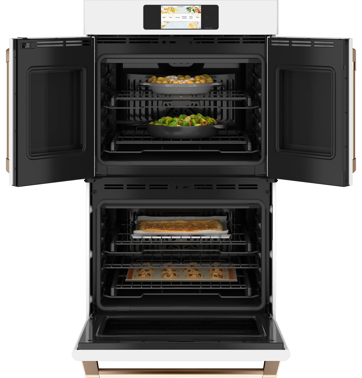CAFE Caf? Professional Series 30" Smart Built-in Convection French-door Double Wall Oven - Matte White (CTD90FP4NW2)