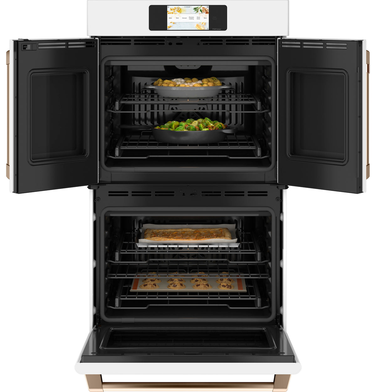 CAFE Caf? Professional Series 30" Smart Built-in Convection French-door Double Wall Oven - Matte White (CTD90FP4NW2)