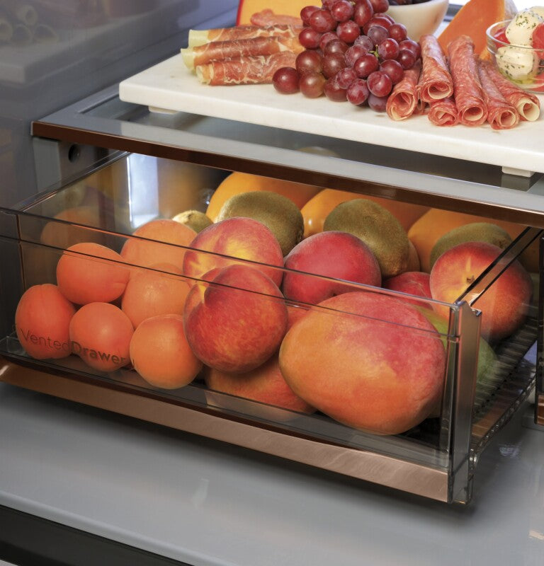 CAFE Caf? 27.8 Cu. Ft. Smart 4-door French-door Refrigerator In Platinum Glass - Platinum Glass (CVE28DM5NS5)
