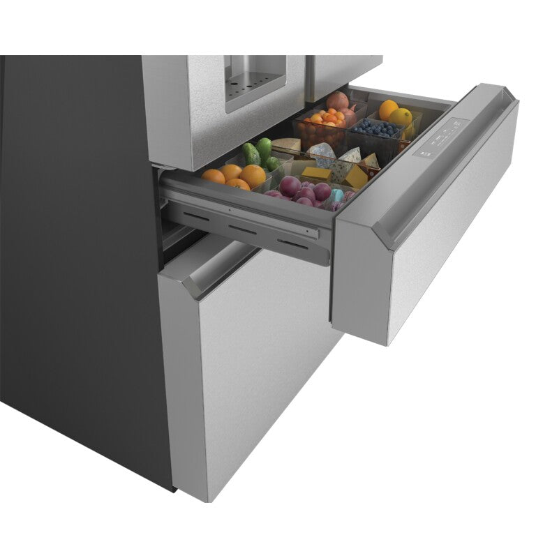 CAFE Caf? 27.8 Cu. Ft. Smart 4-door French-door Refrigerator In Platinum Glass - Platinum Glass (CVE28DM5NS5)