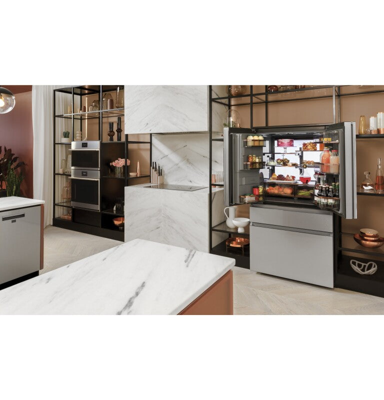 CAFE Caf? 27.8 Cu. Ft. Smart 4-door French-door Refrigerator In Platinum Glass - Platinum Glass (CVE28DM5NS5)