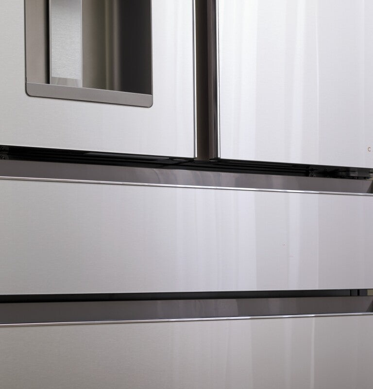CAFE Caf? 27.8 Cu. Ft. Smart 4-door French-door Refrigerator In Platinum Glass - Platinum Glass (CVE28DM5NS5)