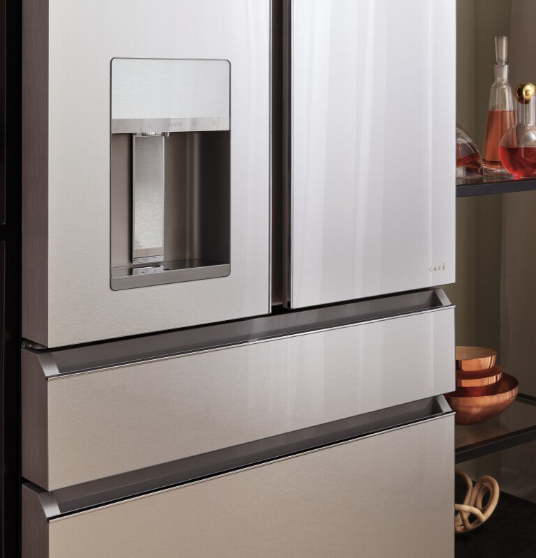 CAFE Caf? 27.8 Cu. Ft. Smart 4-door French-door Refrigerator In Platinum Glass - Platinum Glass (CVE28DM5NS5)