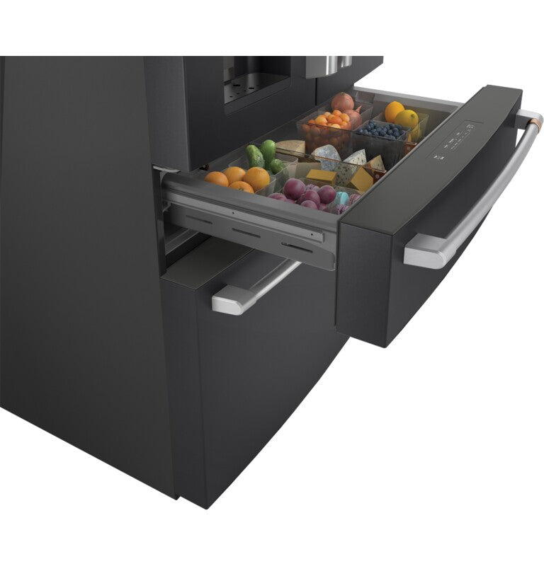CAFE Caf? 27.8 Cu. Ft. Smart 4-door French-door Refrigerator - Matte Black (CVE28DP3ND1)