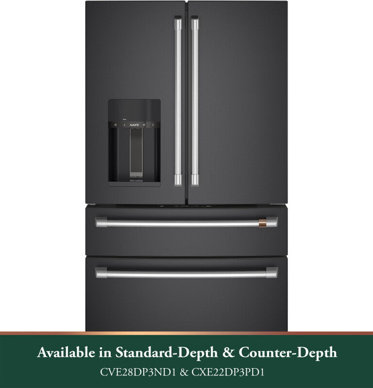 CAFE Caf? 27.8 Cu. Ft. Smart 4-door French-door Refrigerator - Matte Black (CVE28DP3ND1)