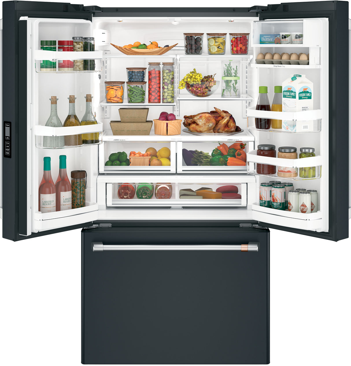 CAFE Caf? 23.1 Cu. Ft. Smart Counter-depth French-door Refrigerator - Matte Black (CWE23SP3MD1)