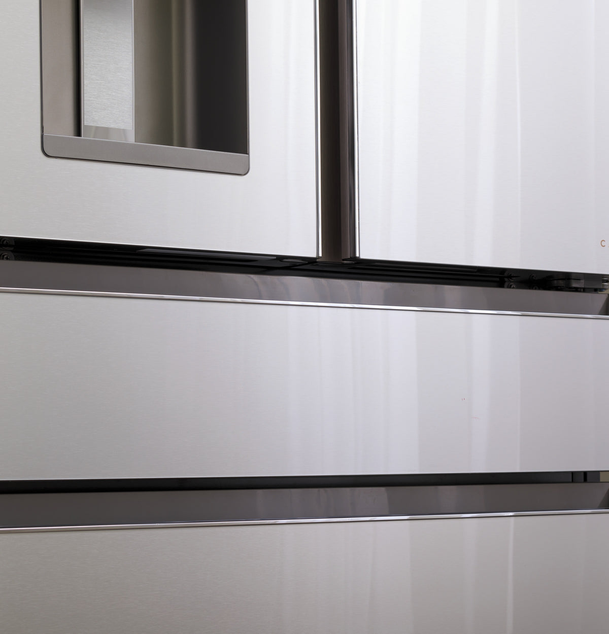 CAFE Caf? 22.3 Cu. Ft. Smart Counter-depth 4-door French-door Refrigerator In Platinum Glass - Platinum Glass (CXE22DM5PS5)