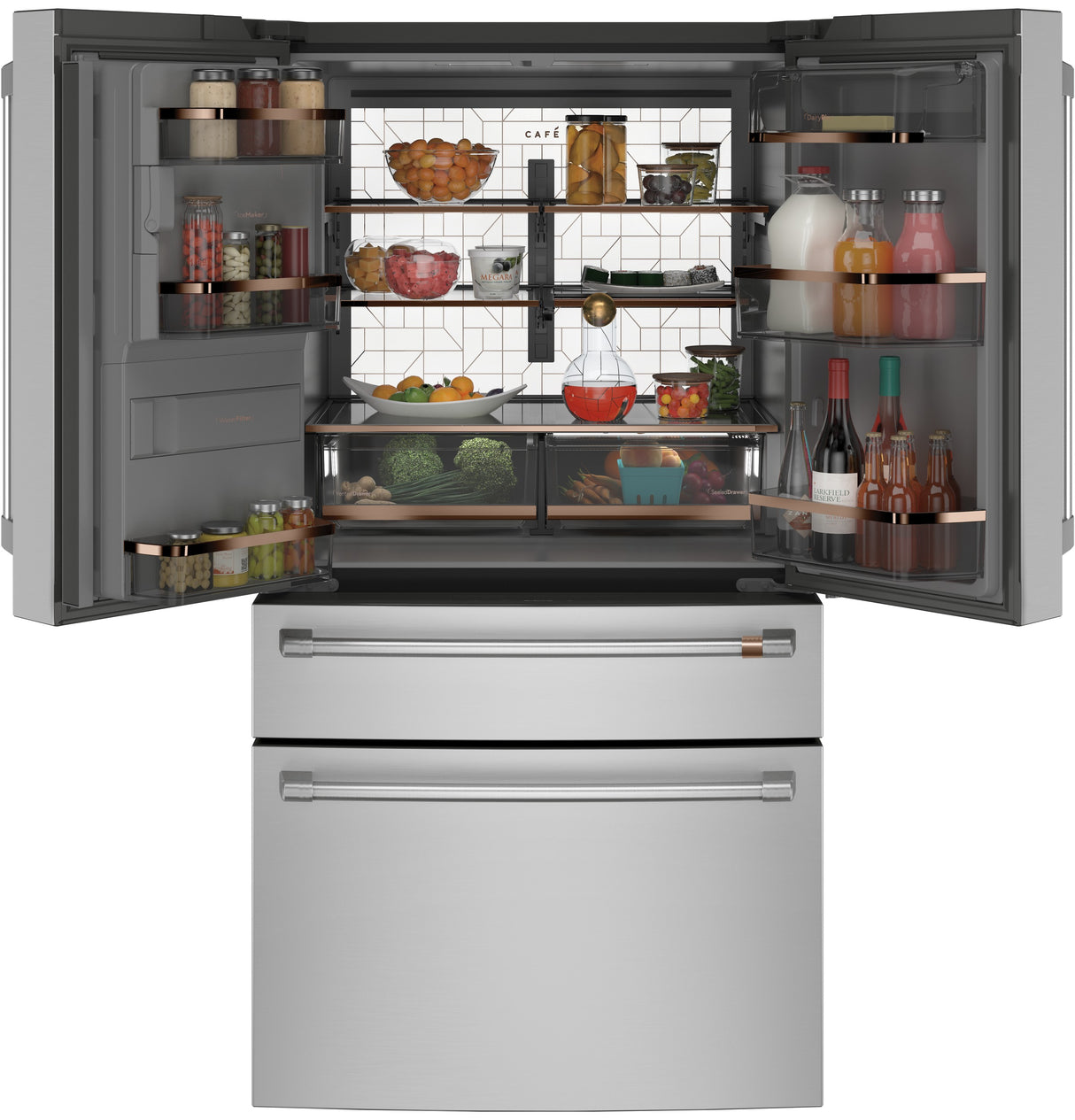 CAFE Caf? 22.3 Cu. Ft. Smart Counter-depth 4-door French-door Refrigerator - Stainless Steel (CXE22DP2PS1)