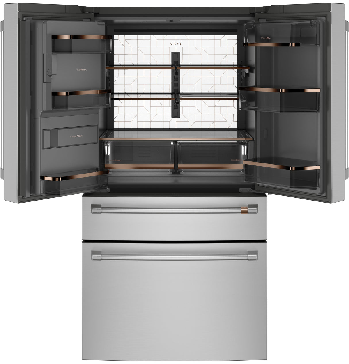 CAFE Caf? 22.3 Cu. Ft. Smart Counter-depth 4-door French-door Refrigerator - Stainless Steel (CXE22DP2PS1)