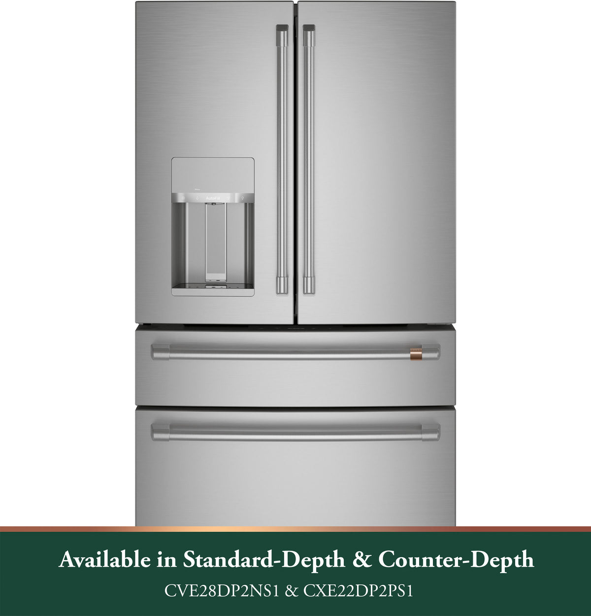 CAFE Caf? 22.3 Cu. Ft. Smart Counter-depth 4-door French-door Refrigerator - Stainless Steel (CXE22DP2PS1)