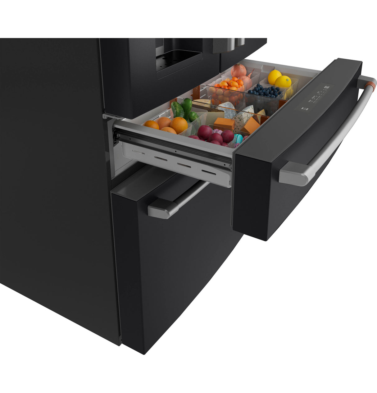 CAFE Caf? 22.3 Cu. Ft. Smart Counter-depth 4-door French-door Refrigerator - Matte Black (CXE22DP3PD1)