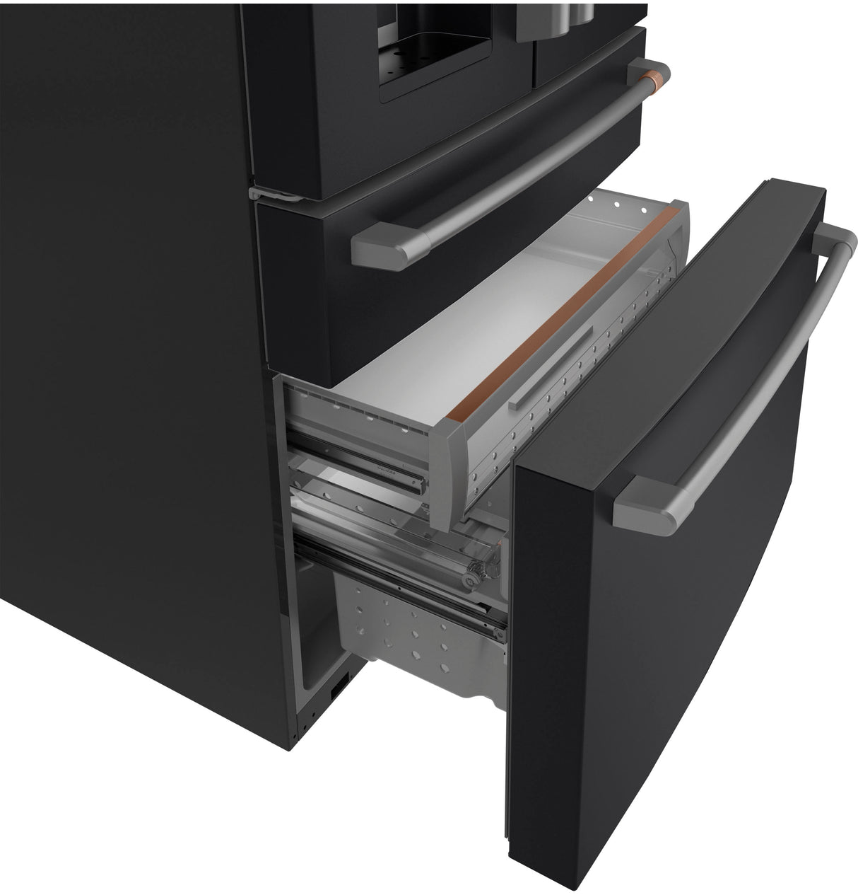 CAFE Caf? 22.3 Cu. Ft. Smart Counter-depth 4-door French-door Refrigerator - Matte Black (CXE22DP3PD1)