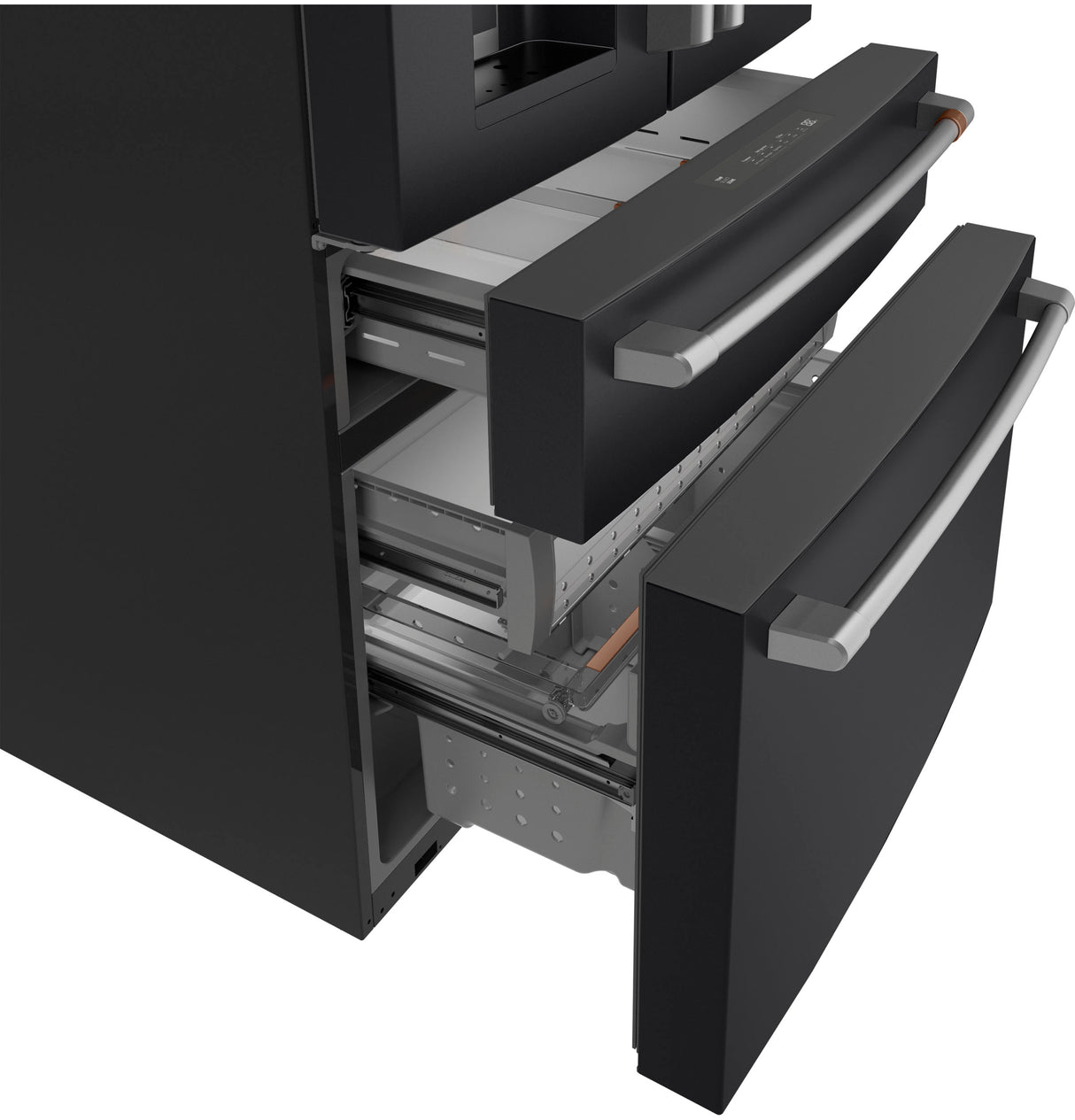 CAFE Caf? 22.3 Cu. Ft. Smart Counter-depth 4-door French-door Refrigerator - Matte Black (CXE22DP3PD1)