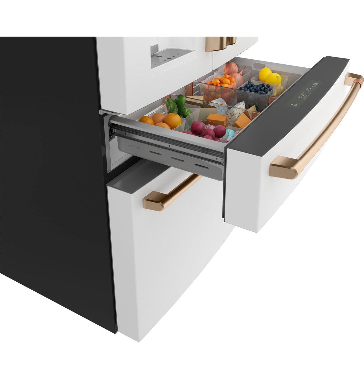 CAFE Caf? 22.3 Cu. Ft. Smart Counter-depth 4-door French-door Refrigerator - Matte White (CXE22DP4PW2)