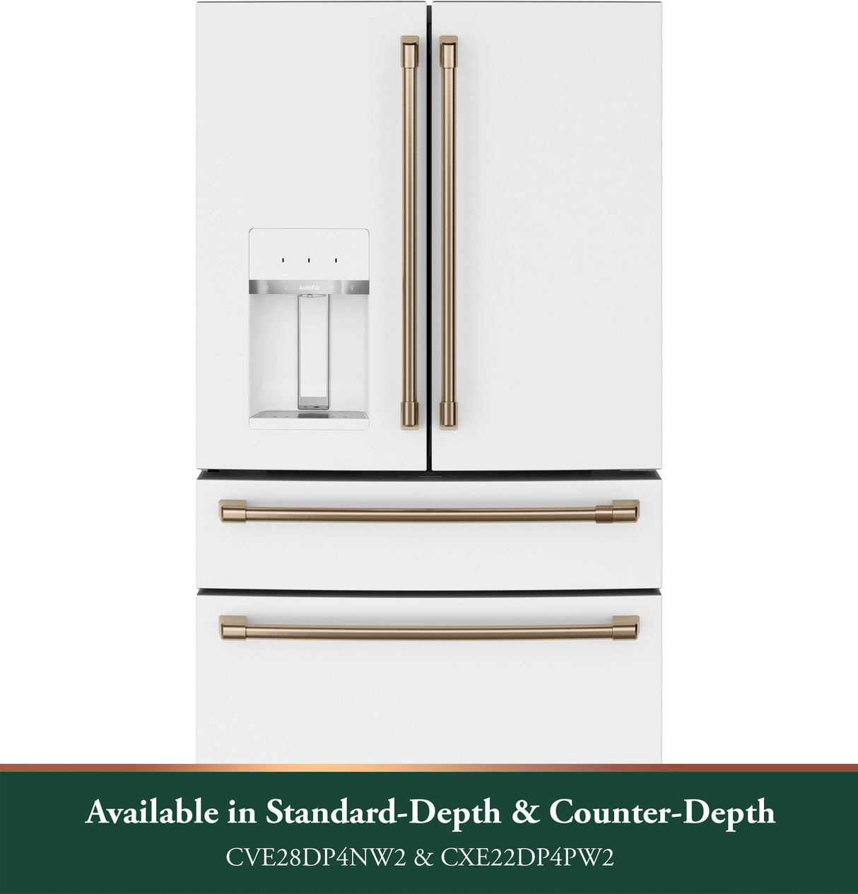 CAFE Caf? 22.3 Cu. Ft. Smart Counter-depth 4-door French-door Refrigerator - Matte White (CXE22DP4PW2)