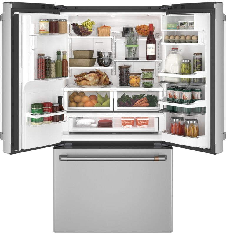 CAFE Caf? 22.1 Cu. Ft. Smart Counter-depth French-door Refrigerator With Hot Water Dispenser - Stainless Steel (CYE22TP2MS1)