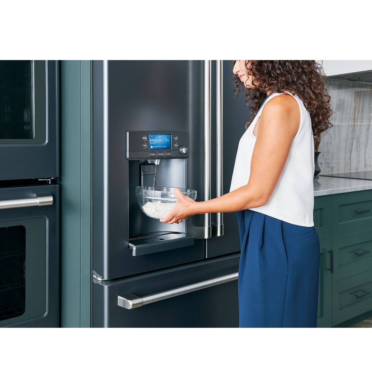 CAFE Caf? 22.1 Cu. Ft. Smart Counter-depth French-door Refrigerator With Hot Water Dispenser - Matte Black (CYE22TP3MD1)