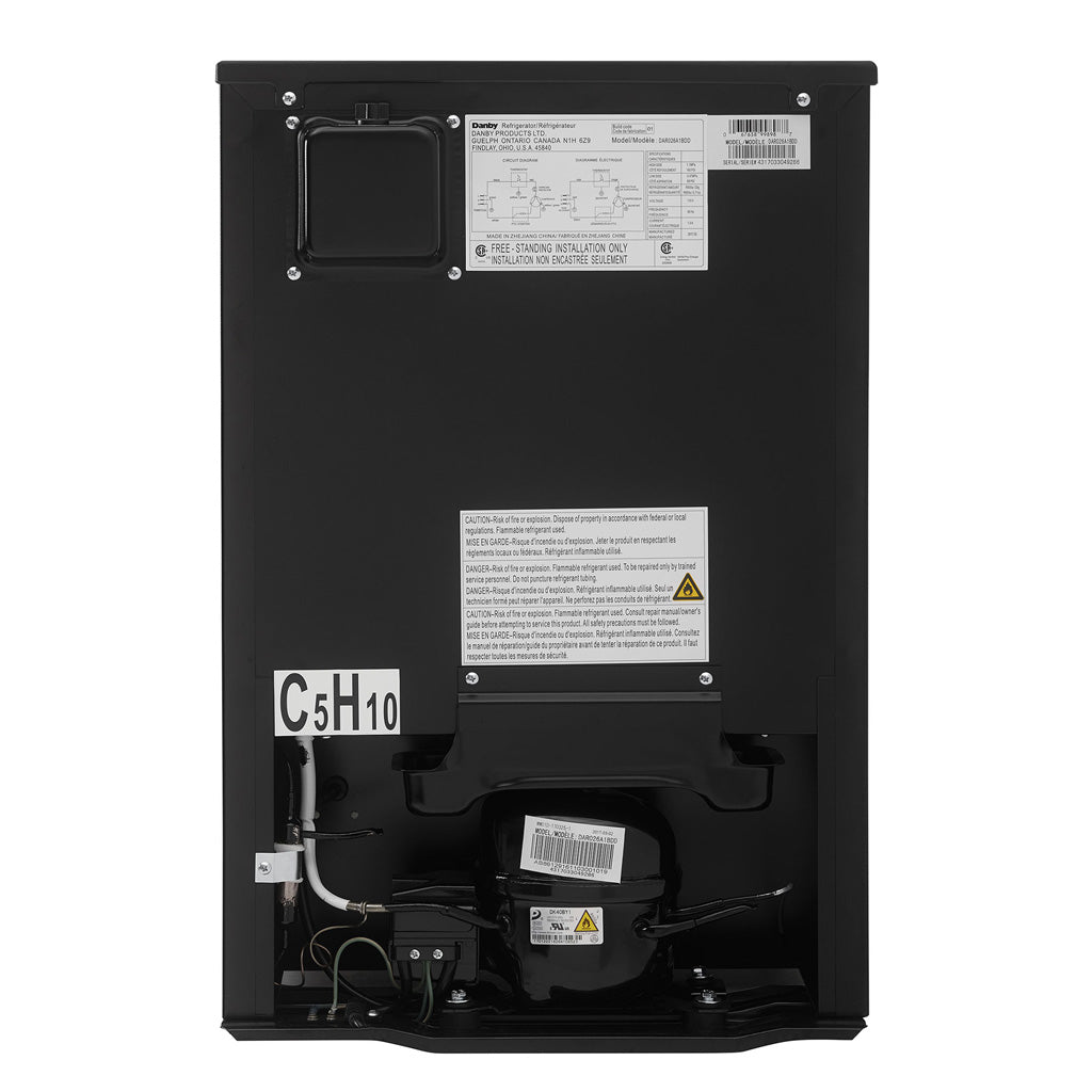 DANBY 2.6 Cu. Ft. Compact Fridge - Black (DAR026A1BDD)