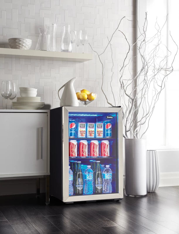 DANBY Danby 2.6 cu. ft. Free-Standing Beverage Center in Stainless Steel -  (DBC026A1BSSDB)