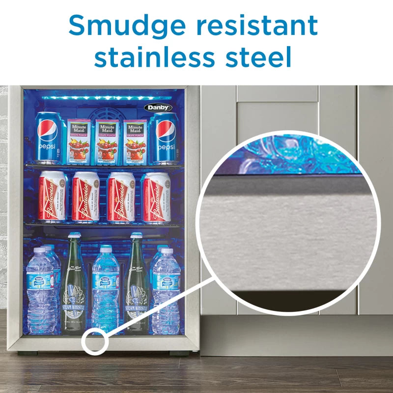 DANBY Danby 2.6 cu. ft. Free-Standing Beverage Center in Stainless Steel -  (DBC026A1BSSDB)