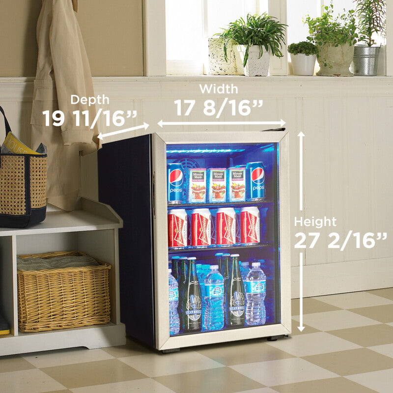 DANBY Danby 2.6 cu. ft. Free-Standing Beverage Center in Stainless Steel -  (DBC026A1BSSDB)