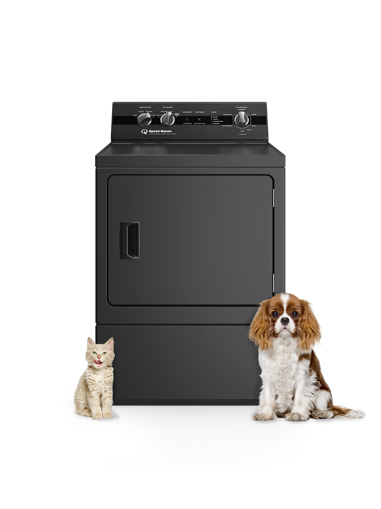 Speed Queen DC5 Sanitizing Gas Dryer with Pet Plus™ - Matte Black (DC5004BG)