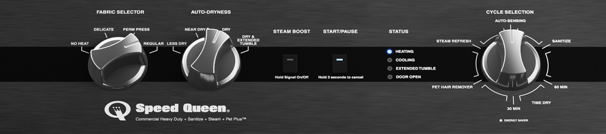 Speed Queen DC5 Sanitizing Gas Dryer with Pet Plus™ - Matte Black (DC5004BG)