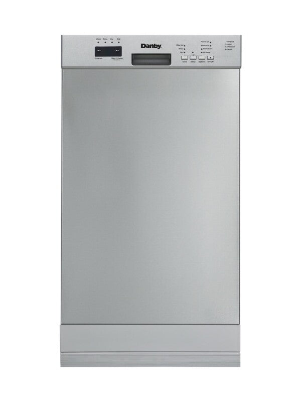 DANBY 18″ Wide Built-in Dishwasher - Stainless Steel (DDW18D1ESS)