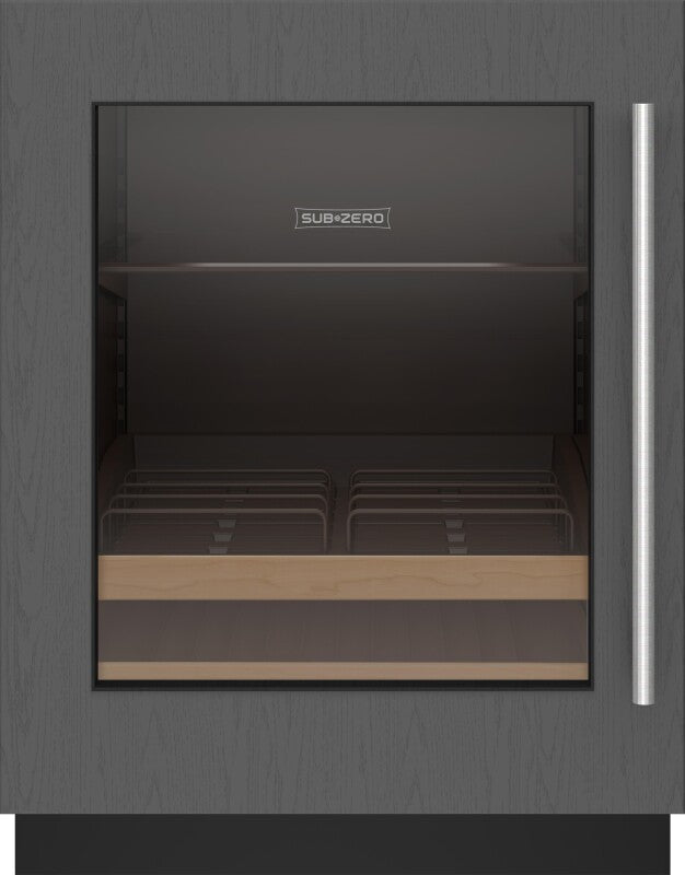 Sub-Zero 24" Designer Undercounter ADA Height Beverage Center - Left Hinge - Custom/Panel Ready (DEU2450BGADAL)