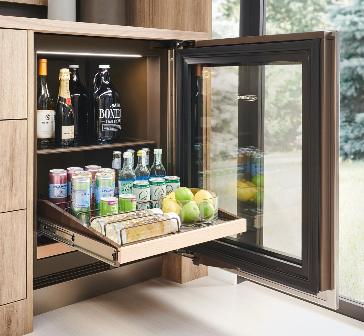 Sub-Zero 24" Designer Undercounter Beverage Center - Left Hinge - Custom/Panel Ready (DEU2450BGL)