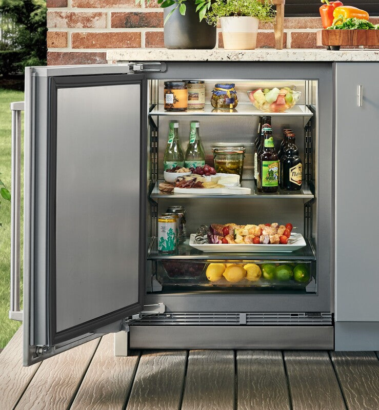 Sub-Zero 24" Outdoor Undercounter Refrigerator ? Panel Ready - Right Hinge - Stainless (DEU2450ROR)