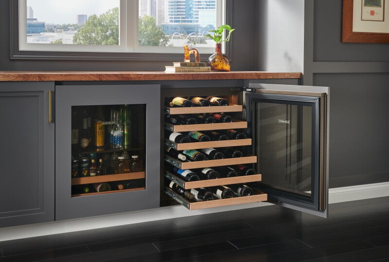 Sub-Zero 24" Designer Undercounter ADA Height Wine Storage - Right Hinge - Custom/Panel Ready (DEU2450WADAR)
