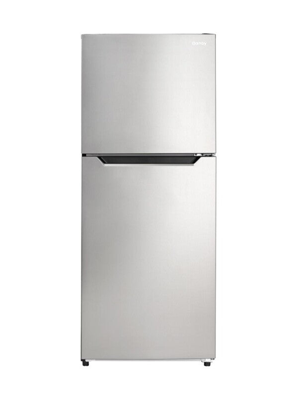 DANBY 23.5-Inch 10.1 Cu. Ft. Top Mount Apartment Size Fridge Look - Stainless Steel (DFF101B1BSLDB)
