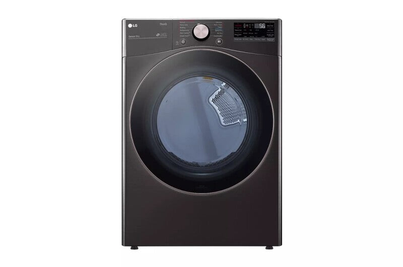 LG 7.4 cu. ft. Ultra Large Capacity Smart wi-fi Enabled Front Load Electric Dryer with TurboSteam™ and Built-In Intelligence - Black Steel (DLEX4000B)