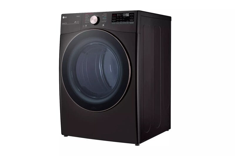 LG 7.4 cu. ft. Ultra Large Capacity Smart wi-fi Enabled Front Load Electric Dryer with TurboSteam™ and Built-In Intelligence - Black Steel (DLEX4000B)