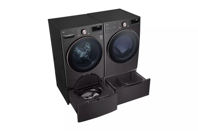 LG 7.4 cu. ft. Ultra Large Capacity Smart wi-fi Enabled Front Load Electric Dryer with TurboSteam™ and Built-In Intelligence - Black Steel (DLEX4000B)