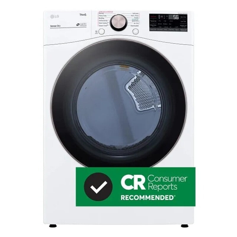 LG 7.4 Cu. Ft. Large Capacity Front Load Electric Dryer - White - White (DLEX4000W)
