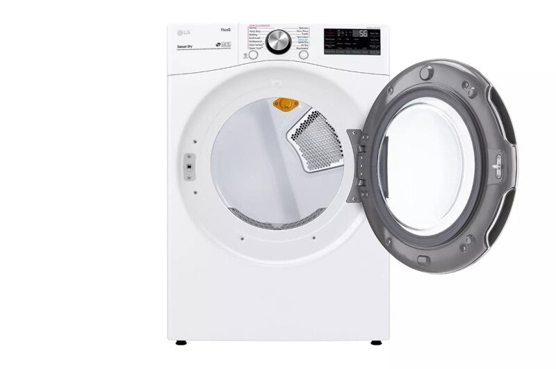LG 7.4 cu. ft. Ultra Large Capacity Smart wi-fi Enabled Front Load Electric Dryer with TurboSteam™ and Built-In Intelligence - White (DLEX4200W)