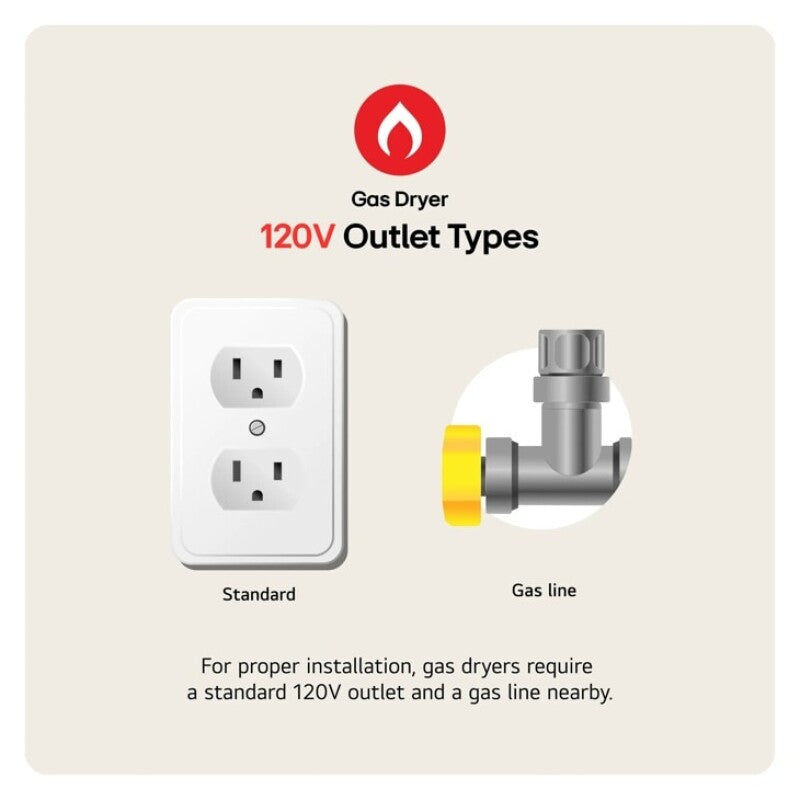 LG 7.4 cu. ft. Ultra Large Capacity Gas Dryer - White (DLG3401W)