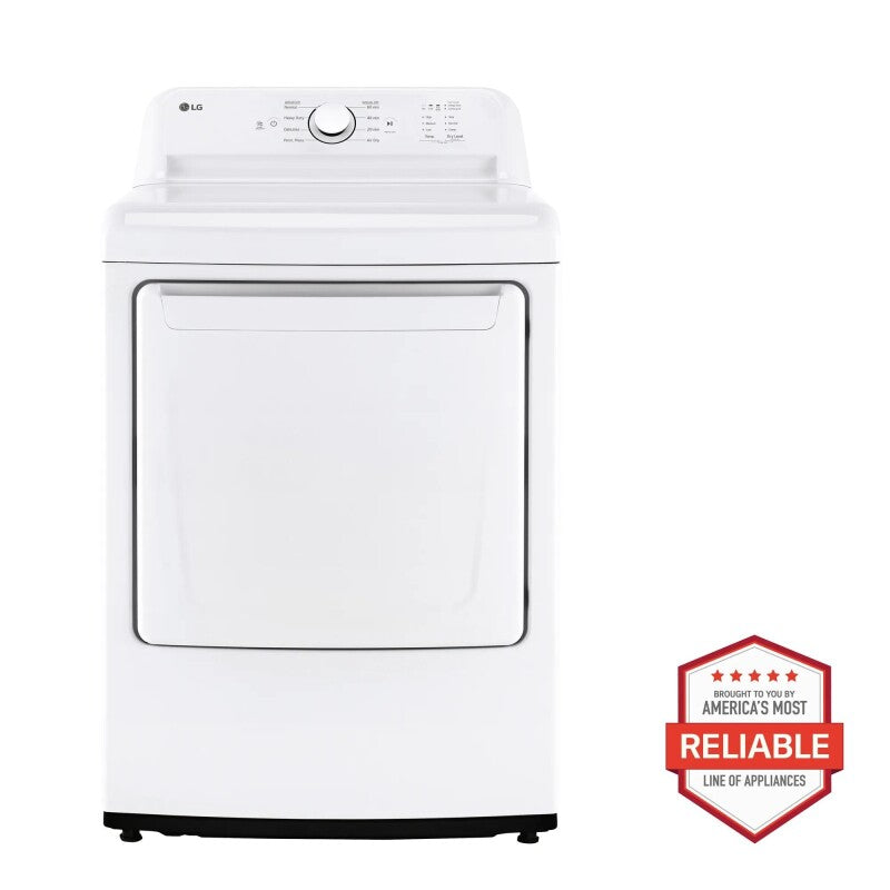 LG 7.3 cu. ft. Rear Control Gas Dryer with Sensor Dry - White (DLG6101W)