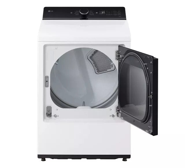 LG 7.3 Cu. Ft. Ultra Large Capacity Rear Control Gas Dryer With Easyload™ Door And Ai Sensing - Alpine White (DLG8401WE)