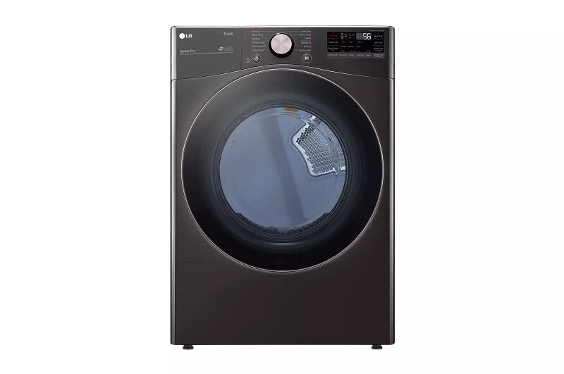 LG 7.4 Cu. Ft. Ultra Large Capacity Smart Wi-fi Enabled Front Load Gas Dryer With Turbosteam™ And Built-in Intelligence - Black Steel (DLGX4001B)