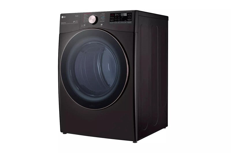 LG 7.4 Cu. Ft. Ultra Large Capacity Smart Wi-fi Enabled Front Load Gas Dryer With Turbosteam™ And Built-in Intelligence - Black Steel (DLGX4001B)